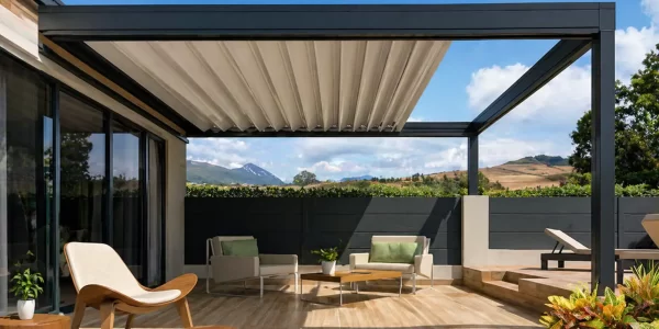 SkyFlow retractable pergola by Vision Art
