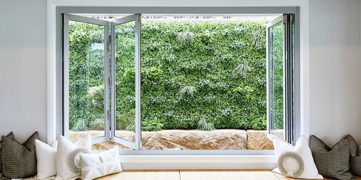 Vision Art bi-fold window layered profile diagram