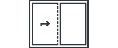 Sliding door opening configuration 2