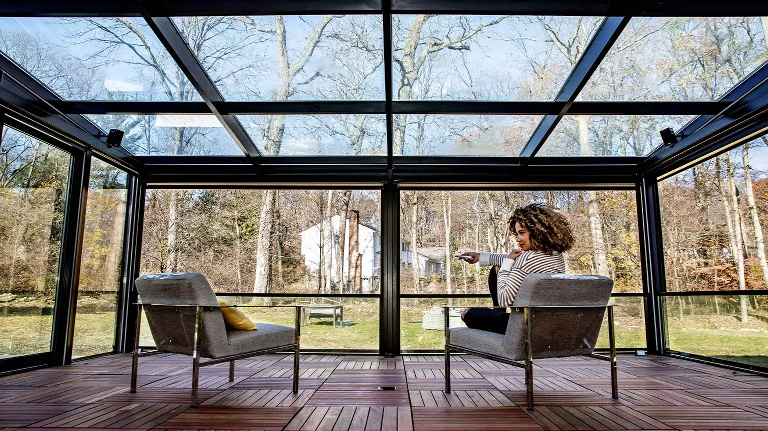 Vision Art four-season sunroom interior view