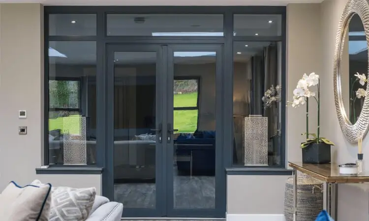 French doors in a luxury interior