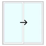Aluminium sliding door for sunroom